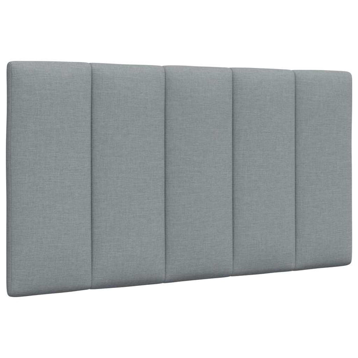 Pat cu saltea, Hanko, gri deschis, 90x190 cm, textil - WALTI WALTI