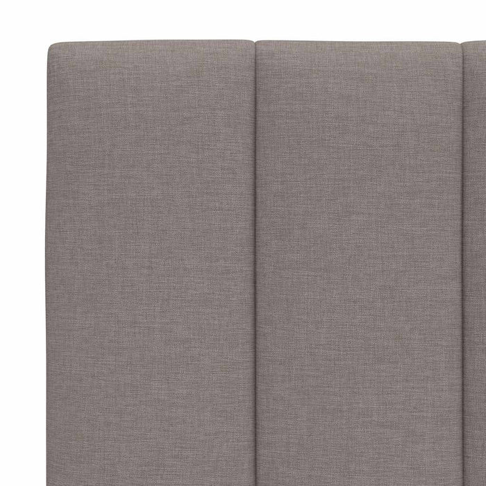 Pat cu saltea, Hanko, gri taupe, 90x190 cm, textil - WALTI WALTI