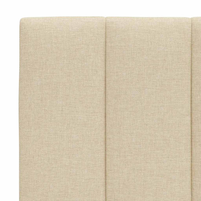 Pat cu saltea, Hanko, crem, 90x190 cm, textil WALTI