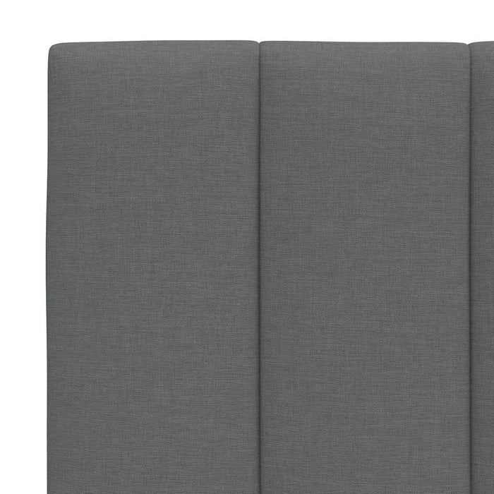 Pat cu saltea, Hanko, gri închis, 90x200 cm, textil WALTI