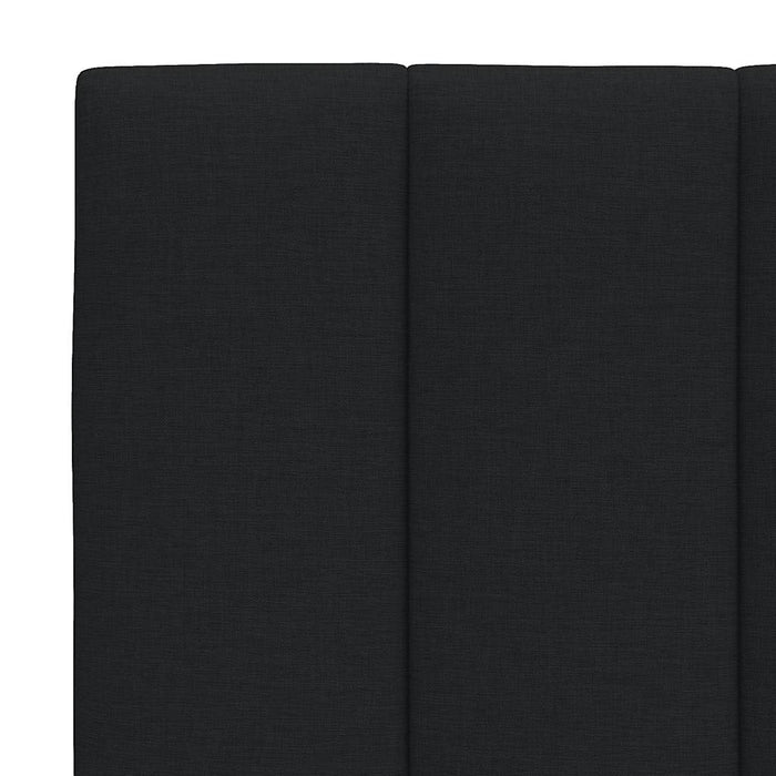Pat cu saltea, Hanko, negru, 90x200 cm, textil WALTI