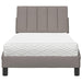 Pat cu saltea, Hanko, gri taupe, 90x200 cm, textil - WALTI WALTI