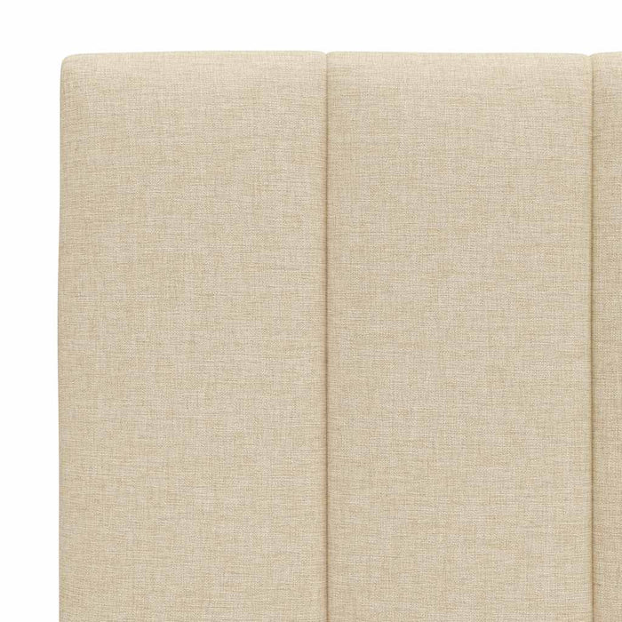 Pat cu saltea, Hanko, crem, 90x200 cm, textil WALTI