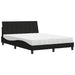 Pat cu saltea, Hanko, negru, 120x200 cm, textil - WALTI WALTI