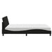 Pat cu saltea, Hanko, negru, 120x200 cm, textil - WALTI WALTI