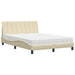 Pat cu saltea, Hanko, crem, 120x200 cm, textil - WALTI WALTI