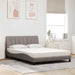 Pat cu saltea, Hanko, gri taupe, 140x200 cm, textil - WALTI WALTI