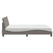 Pat cu saltea, Hanko, gri taupe, 140x200 cm, textil - WALTI WALTI