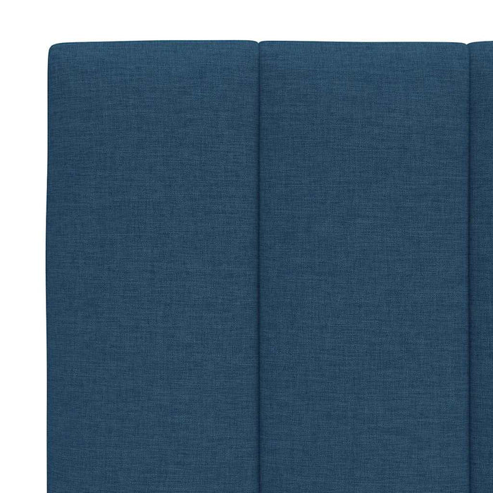 Pat cu saltea, Hanko, albastru, 140x200 cm, textil - WALTI WALTI
