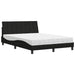 Pat cu saltea, Hanko, negru, 140x200 cm, textil - WALTI WALTI