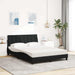 Pat cu saltea, Hanko, negru, 140x200 cm, textil - WALTI WALTI