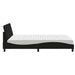 Pat cu saltea, Hanko, negru, 140x200 cm, textil - WALTI WALTI