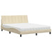 Pat cu saltea, Hanko, crem, 160x200 cm, material textil - WALTI WALTI