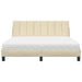 Pat cu saltea, Hanko, crem, 160x200 cm, material textil - WALTI WALTI