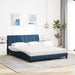 Pat cu saltea, Hanko, albastru, 160x200cm, material textil - WALTI WALTI