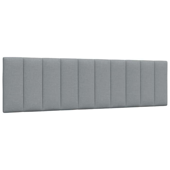 Pat cu saltea, Hanko, gri deschis, 180x200 cm, material textil WALTI