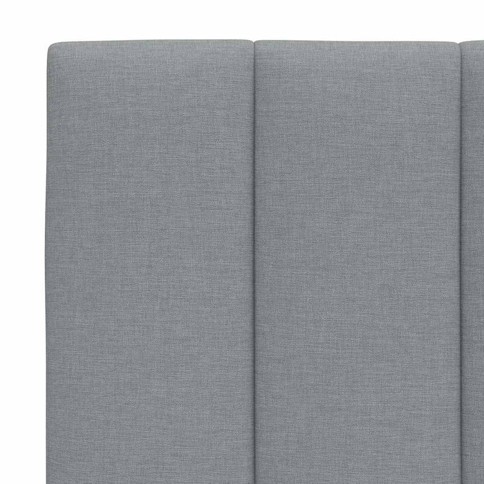 Pat cu saltea, Hanko, gri deschis, 180x200 cm, material textil WALTI