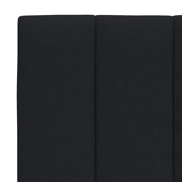 Pat cu saltea, Hanko, negru, 200x200 cm, textil WALTI