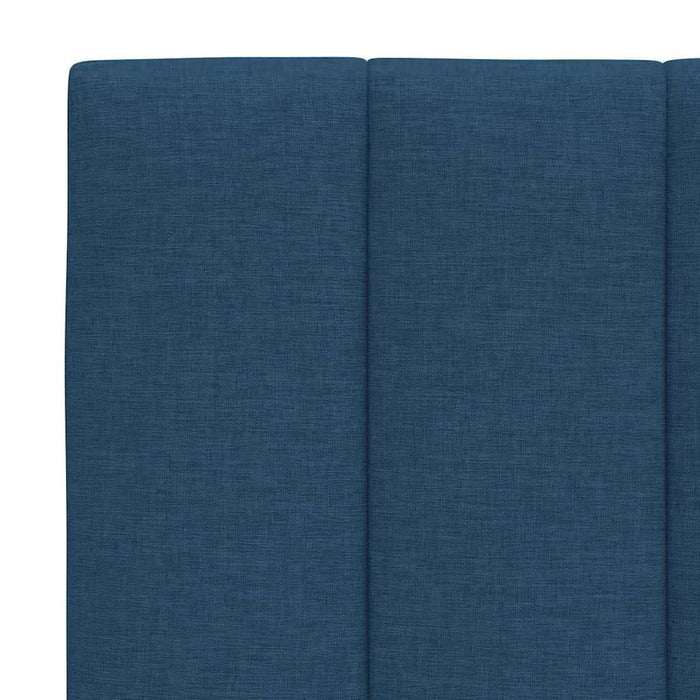 Pat cu saltea, Hanko, albastru, 200x200 cm, textil WALTI