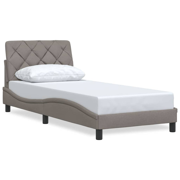 Cadru de pat fără saltea Taupe 80x200 cm țesătură - WALTI WALTI