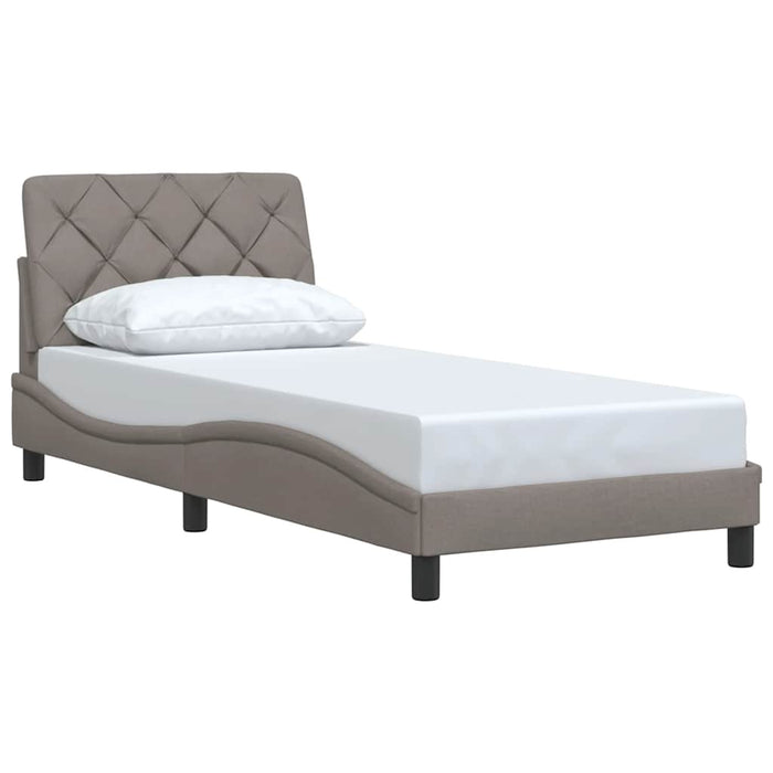 Cadru de pat fără saltea Taupe 80x200 cm țesătură - WALTI WALTI