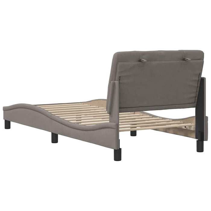 Cadru de pat fără saltea Taupe 80x200 cm țesătură - WALTI WALTI