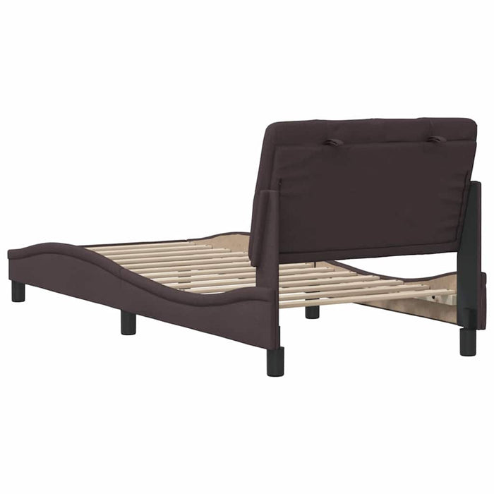 Cadru de pat fără saltea, maro închis, 90x190 cm, textil - WALTI WALTI
