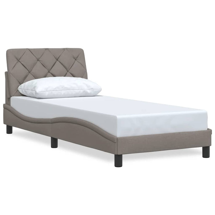 Cadru de pat fără saltea Taupe 90x200 cm țesătură - WALTI WALTI