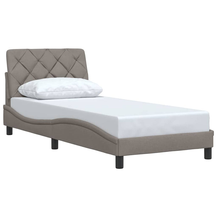 Cadru de pat fără saltea Taupe 90x200 cm țesătură - WALTI WALTI
