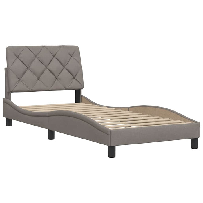 Cadru de pat fără saltea Taupe 90x200 cm țesătură - WALTI WALTI