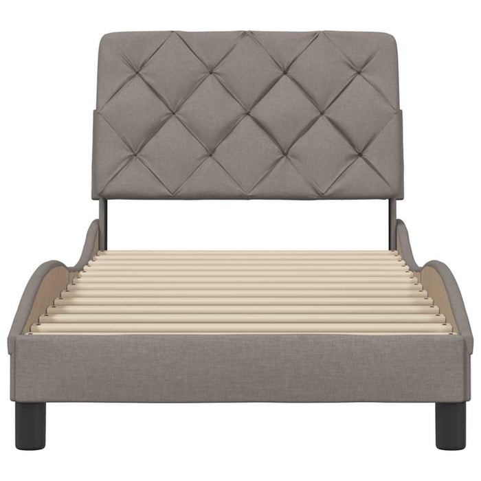 Cadru de pat fără saltea Taupe 90x200 cm țesătură - WALTI WALTI