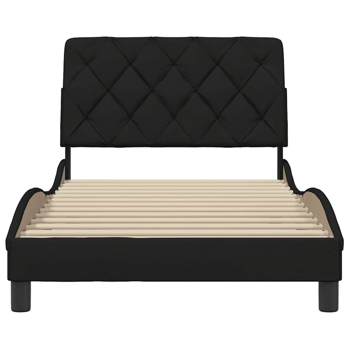 Cadru de pat fără saltea, negru, 100x200 cm, textil - WALTI WALTI