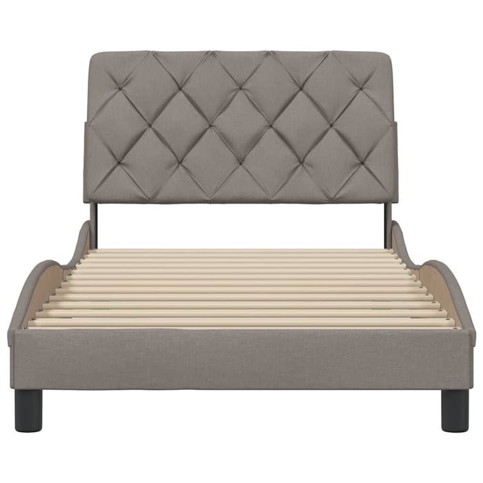 Cadru de pat fără saltea, gri taupe, 100x200 cm, textil - WALTI WALTI