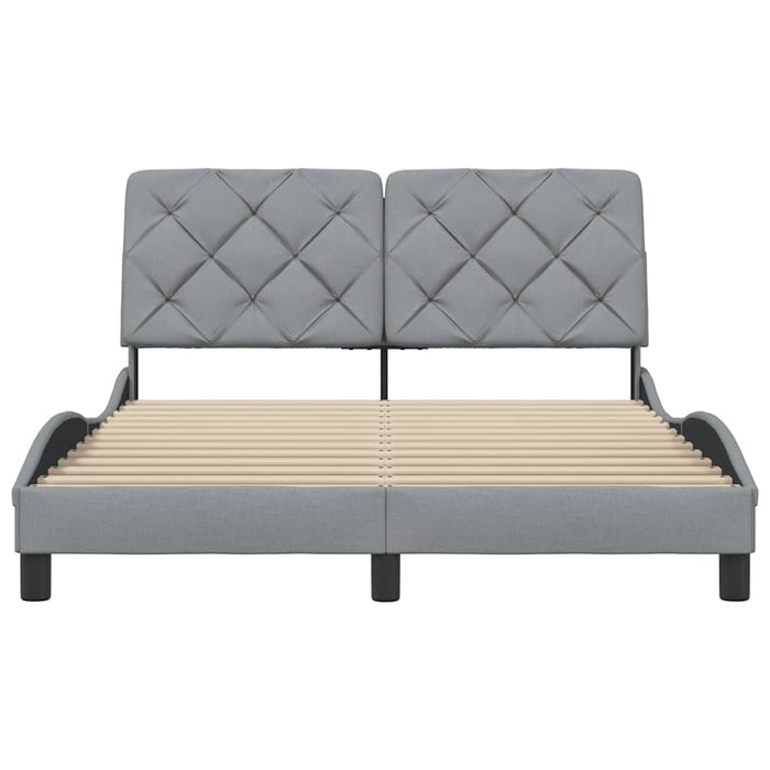 Cadru de pat fără saltea, gri deschis, 120x200 cm, textil - WALTI WALTI