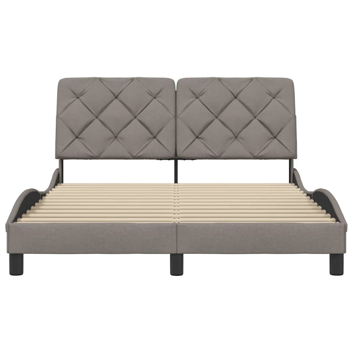 Cadru de pat fără saltea, gri taupe, 120x200 cm, textil - WALTI WALTI