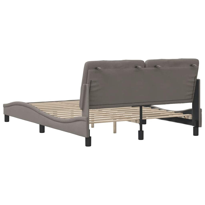 Cadru de pat fără saltea, gri taupe, 120x200 cm, textil - WALTI WALTI