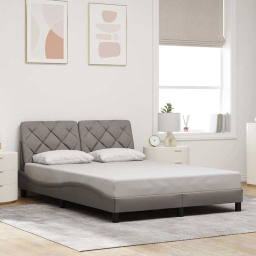 Cadru de pat fără saltea, gri taupe, 120x200 cm, textil - WALTI WALTI