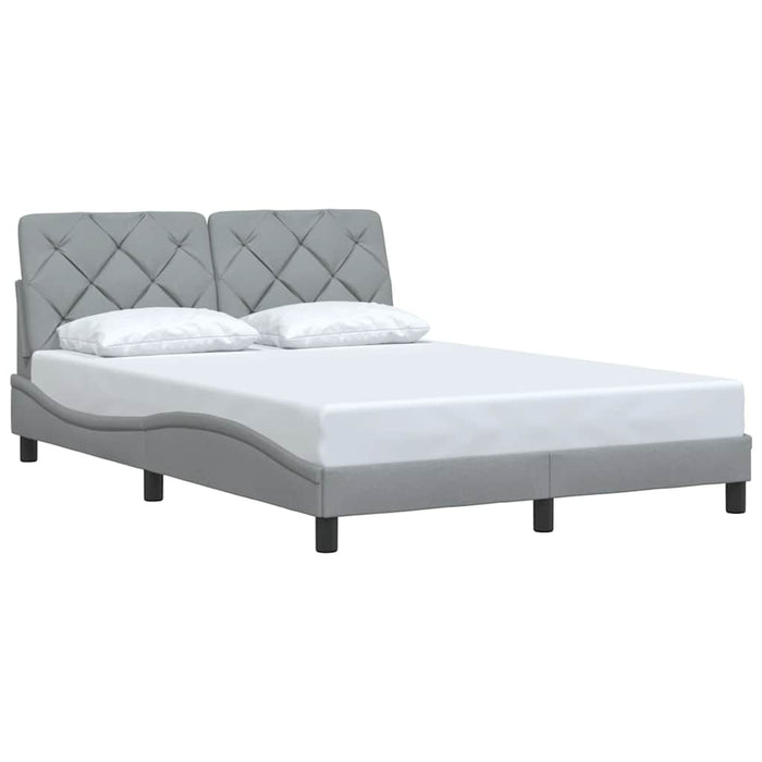 Cadru de pat fără saltea, gri deschis, 140x190 cm, textil - WALTI WALTI