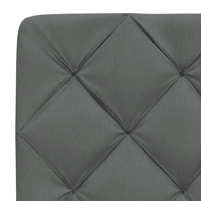 Cadru de pat fără saltea, gri închis, 140x190 cm, textil WALTI