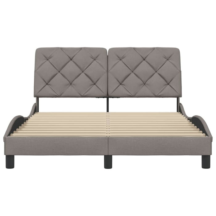 Cadru de pat fără saltea, gri taupe, 140x190 cm, textil - WALTI WALTI