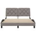 Cadru de pat fără saltea, gri taupe, 140x190 cm, textil - WALTI WALTI