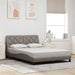 Cadru de pat fără saltea, gri taupe, 140x190 cm, textil - WALTI WALTI