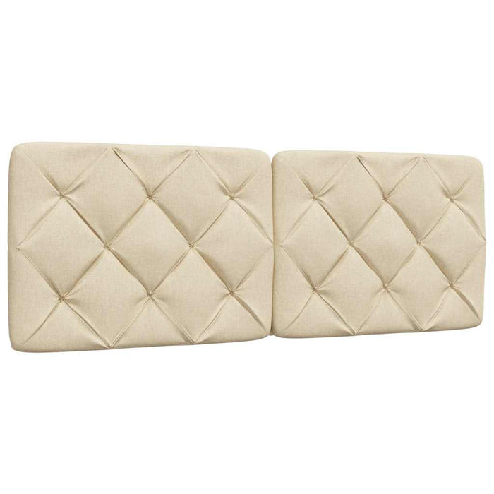 Cadru de pat fără saltea, crem, 140x190 cm, textil WALTI