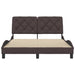 Cadru de pat fără saltea, maro închis, 140x200 cm, textil - WALTI WALTI