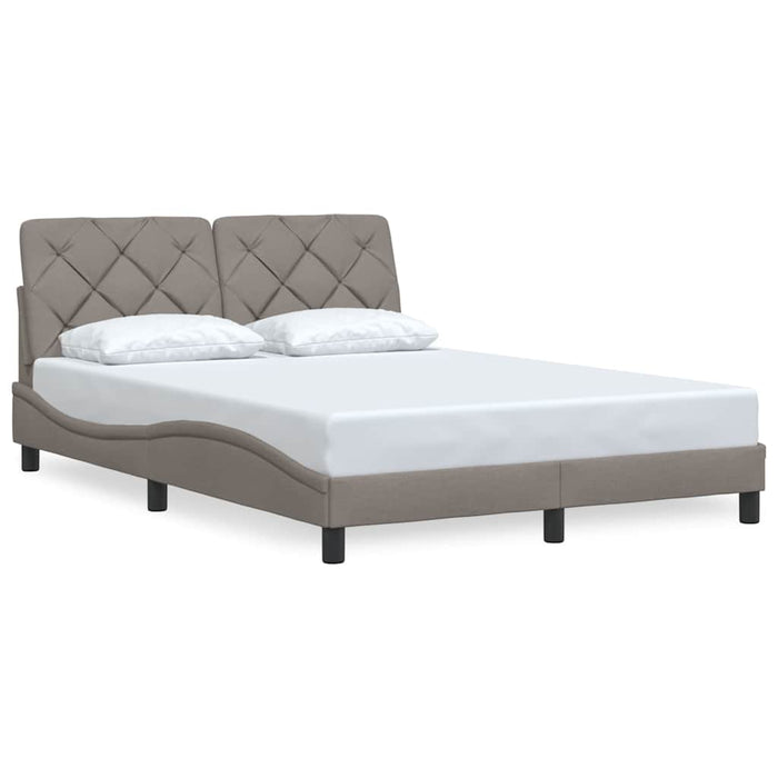 Cadru de pat fără saltea, gri taupe, 140x200 cm, textil - WALTI WALTI