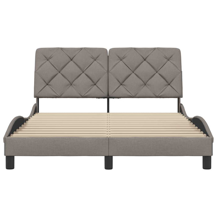 Cadru de pat fără saltea, gri taupe, 140x200 cm, textil - WALTI WALTI