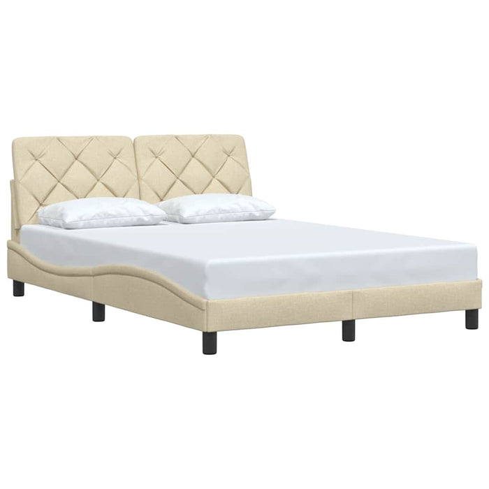 Cadru de pat fără saltea, crem, 140x200 cm, textil WALTI