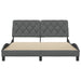 Cadru de pat fără saltea, gri închis, 160x200 cm, textil - WALTI WALTI