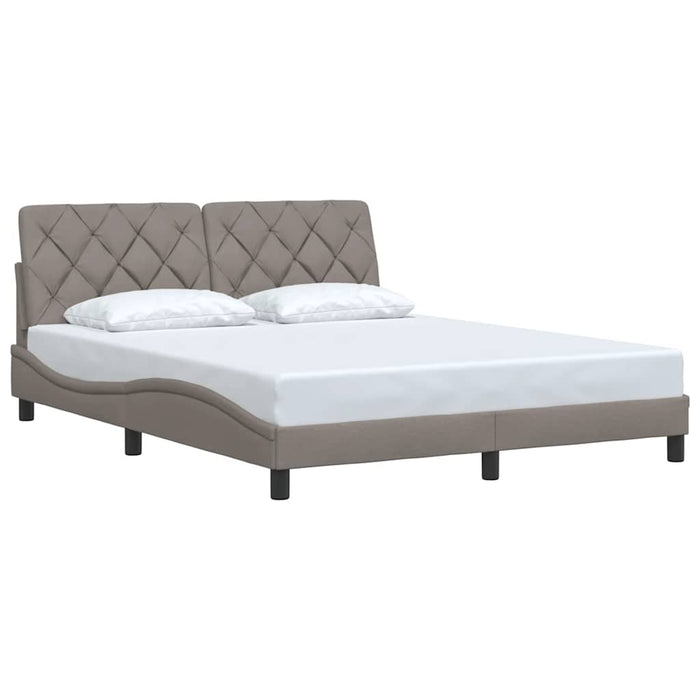 Cadru de pat fără saltea, gri taupe, 160x200 cm, textil WALTI
