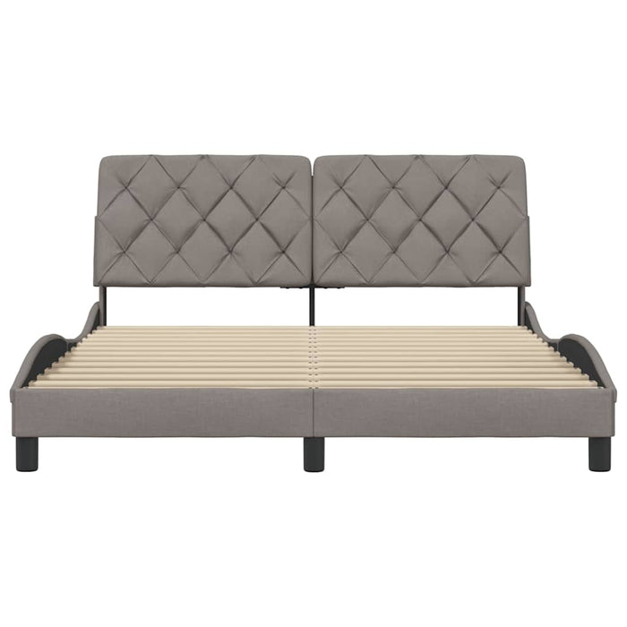 Cadru de pat fără saltea, gri taupe, 160x200 cm, textil WALTI